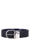 Bally Astory Reversible And Adjustable Leather Belt In Black,peacoat Pall