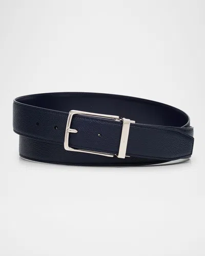Bally Men's Ketter Reversible Leather Belt In Blue