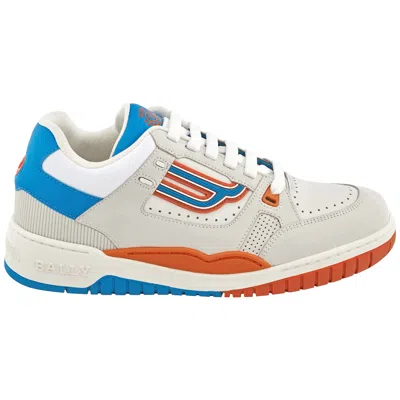 Bally Men's Kuba Logo Patch Low-top Sneakers In White In Multi
