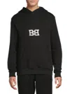 Bally Men's Logo Graphic Cotton Hoodie In Black