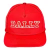 Bally Men's Logo Orange River Baseball Cap 630780 In Red