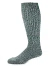 Bally Men's Marled Ribbed Wool Socks In Green Multi