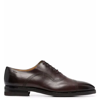 Bally Scotch Lace-up Leather Oxford Shoes In Brown