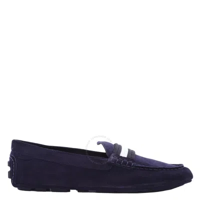 Bally Men's Midnight Kansan-u Calf Suede Driving Shoes In Black