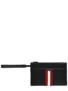 Bally Nylon Code Clutch With Wrist Strap In Black