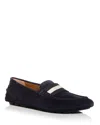 Bally Round-toe Suede Loafers In Midnight