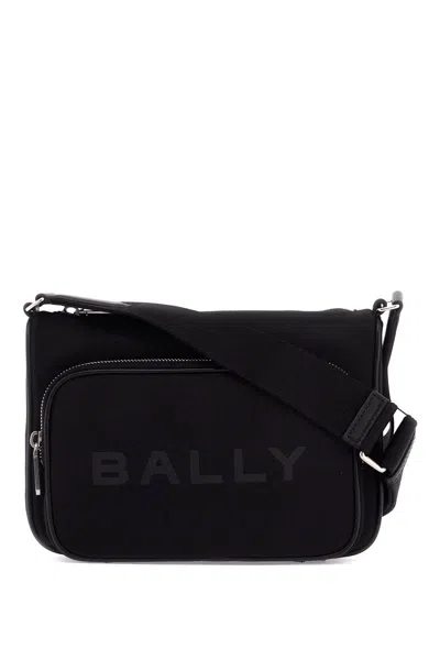 Bally Men's Nylon Shoulder Bag With Adjustable Strap In Nero