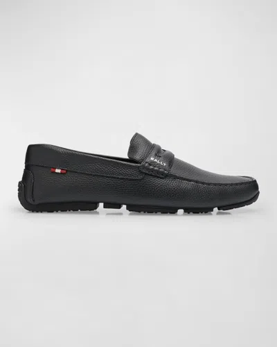 BALLY MEN'S PALVEN PILOT GRAINED LEATHER DRIVERS