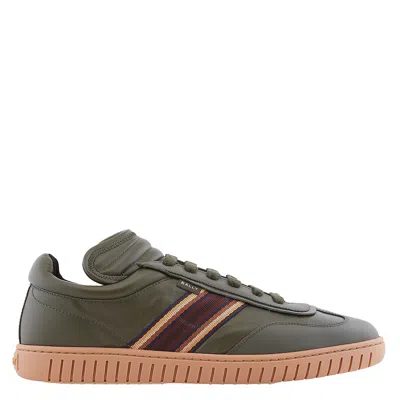 Bally Men's Parrel Ribbon Leather Low-top Player Sneakers In Green