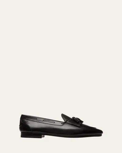 BALLY MEN'S PARTHAN KILTIE BUFFALO LEATHER TASSEL LOAFERS