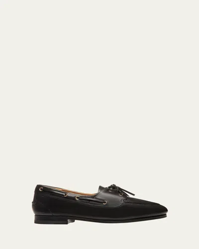BALLY MEN'S PATHY LEATHER BOAT SHOES