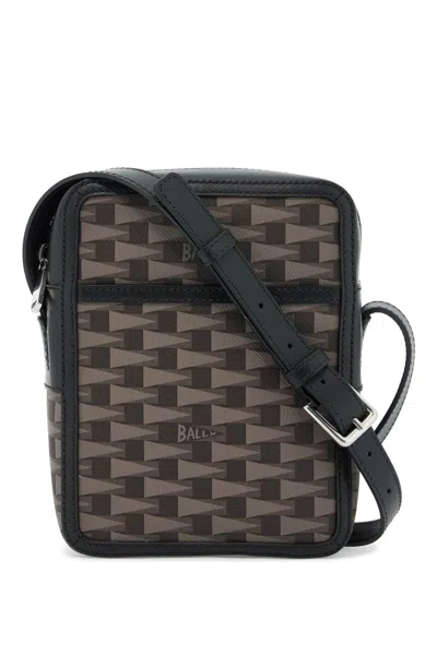 Bally Men's Pennant Crossbody Bag In Marrone