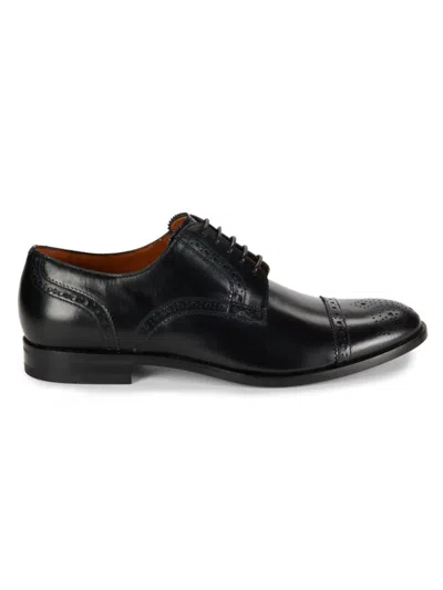 Bally Brooking 6301284 Men's Black Calf Plain Leather Oxford Shoes