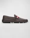 Bally Perthy Leather Driver Loafers In Ebano 21