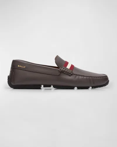 Bally Men's Perthy Leather Penny Loafers In Ebano 21