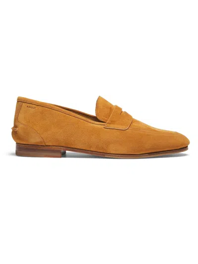 Bally Men's Pleven Suede Penny Loafers In Brown