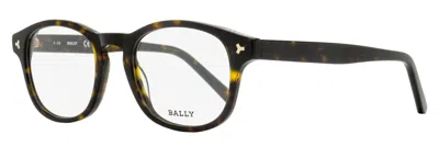 Bally Men's Rectangular Eyeglasses By5019 052 Dark Havana 50mm In Brown