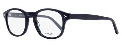 Bally Men's Rectangular Eyeglasses By5019 090 Dark Blue 50mm In Black