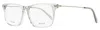 Bally Men's Rectangular Titanium Eyeglasses By5057d 020 Transparent Gray 56mm In Multi