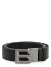 Bally Reversible And Adjustable Leather Belt In Black