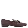 BALLY BALLY MEN'S SAILY EBANO GRAINED GOAT LEATHER SUISSE LOAFERS