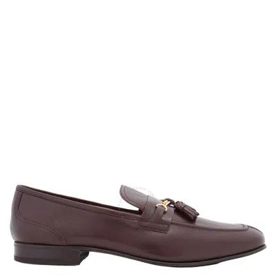 Bally Men's Saily Ebano Grained Goat Leather Suisse Loafers In Brown