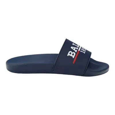 Bally Men's Samuel 6238703 Slide Sandals In Ink Rubber Pool In Blue
