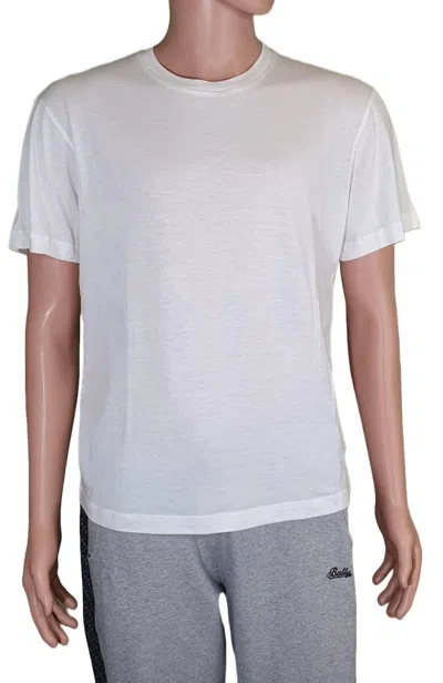 Bally Men's Short Sleeve Graphic Print T-shirt In White
