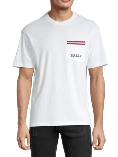 Bally Men's Short Sleeve Pocket T-shirt In Bone In Multi
