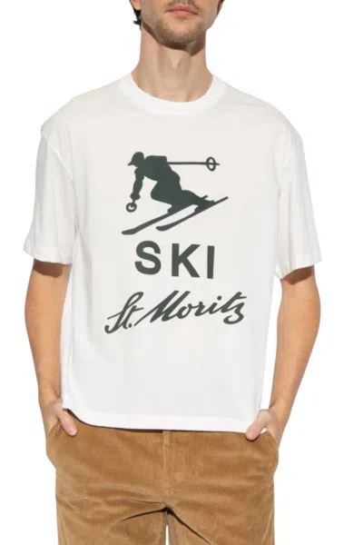 Bally Men's Ski St Mortiz Logo Graphic T-shirt In Bone In Red