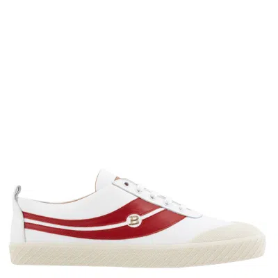 Bally Men's Smake White Leather Low-top Sneakers