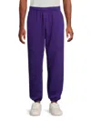 Bally Men's Solid Cotton Sweatpants In Purple