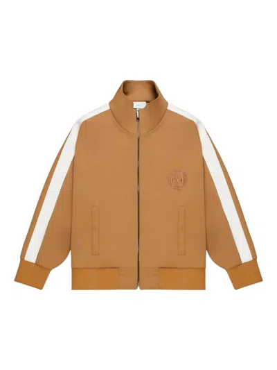 Bally Men's Striped Track Jacket In Deserto In Multi