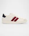 Bally Men's Thiago Leather Low-top Sneakers In White/peacoat
