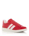 Bally Low Top Sneakers In Calf Leather In Red/white