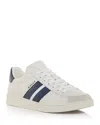 Bally Thiago Low-top Leather Sneakers In White/blue