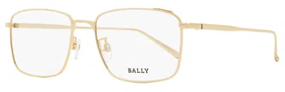 Bally Men's Thin Rectangular Eyeglasses By5027d 028 Gold 55mm In Transparent