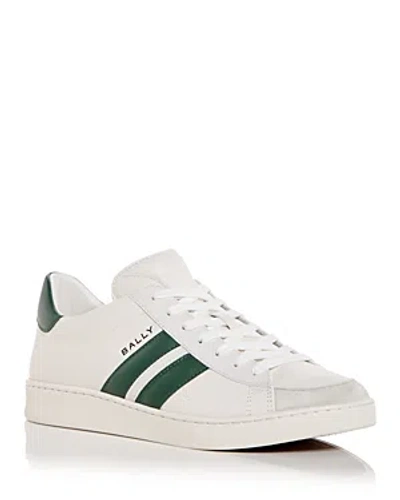 Bally Men's Tyger Low Top Sneakers In White/kelly