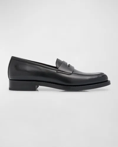 Bally Men's Wekor Leather Penny Loafers In Black