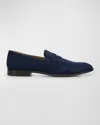Bally Men's Windsor Suede Penny Loafers In Peacoat 24