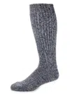 Bally Men's Wool Calf Socks In Navy Multi