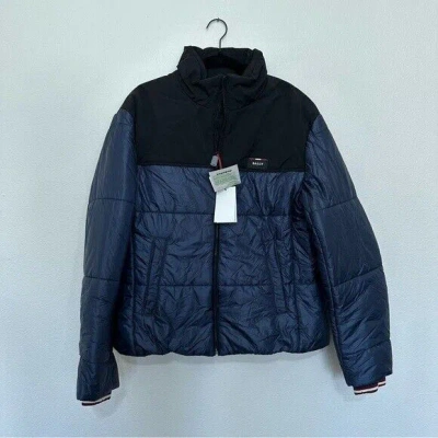 Pre-owned Bally Mens Quilted Puffer Jacket Nylon With Imbotex Insulation Size 50 (l) In Blue