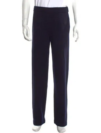 Pre-owned Bally Merino Wool Dress Pants In Blue