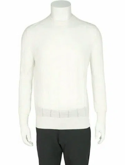 Pre-owned Bally Merino Wool Pullover W/ Tags In White