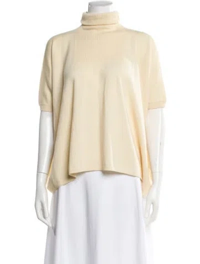 Pre-owned Bally Merino Wool Turtleneck Sweater In Yellow