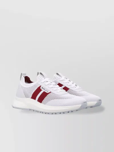 Bally Mesh Sneakers Featuring Pull Tab In White