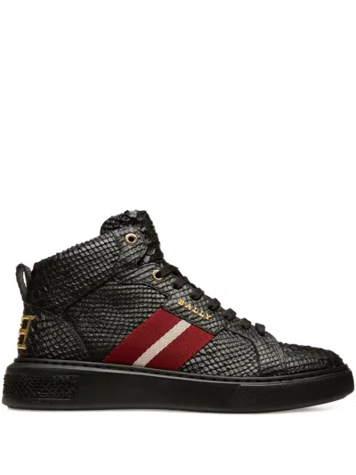 Bally Meson Stripe-detail High-top Sneakers In Multi