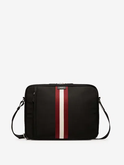 Bally Messenger Code Shoulder Bag In Black