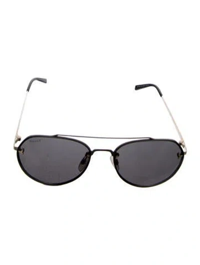 Pre-owned Bally Meta Round Sunglasses In Gold