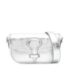 Bally Metallic-leather Flap Shoulder Bag In Silver